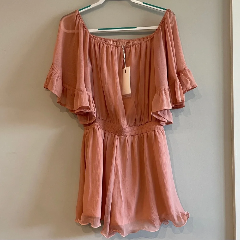 NWT Endless Rose Off-Shoulder Romper - Picture 3 of 3